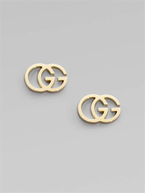 yellow gold gucci earrings|gucci white gold stud earrings.